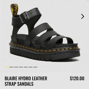 BLAIRE HYDRO LEATHER STRAP SANDALS - NEVER BEEN WORN